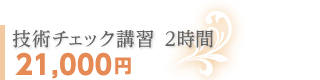 技術チェック講習 2時間 21,000円